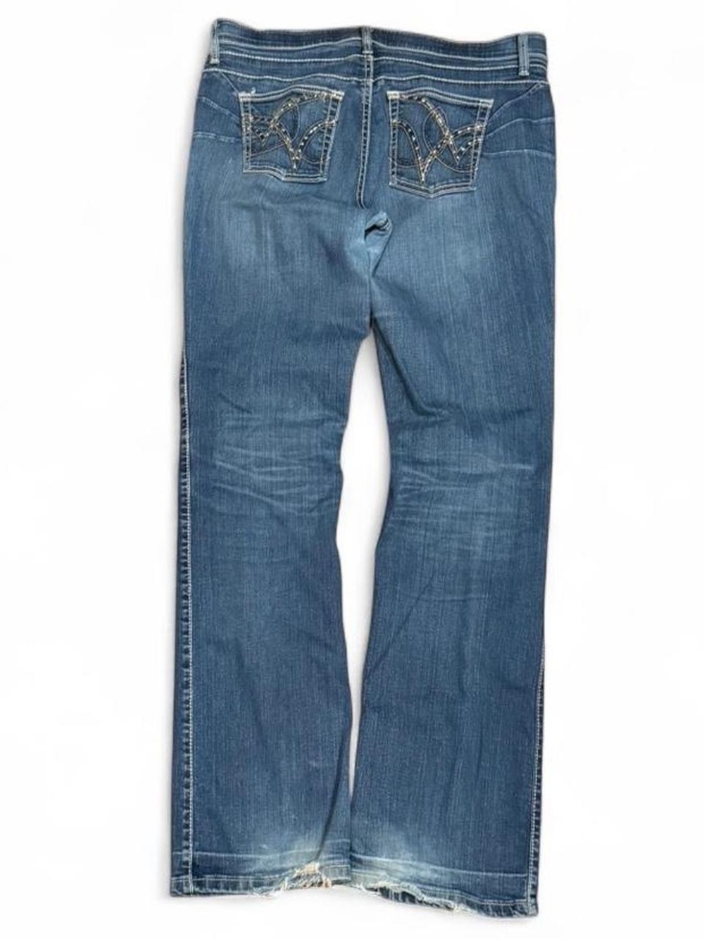 Y2K Wrangler Bedazzled Faded Low Rise Bootcut Jeans
